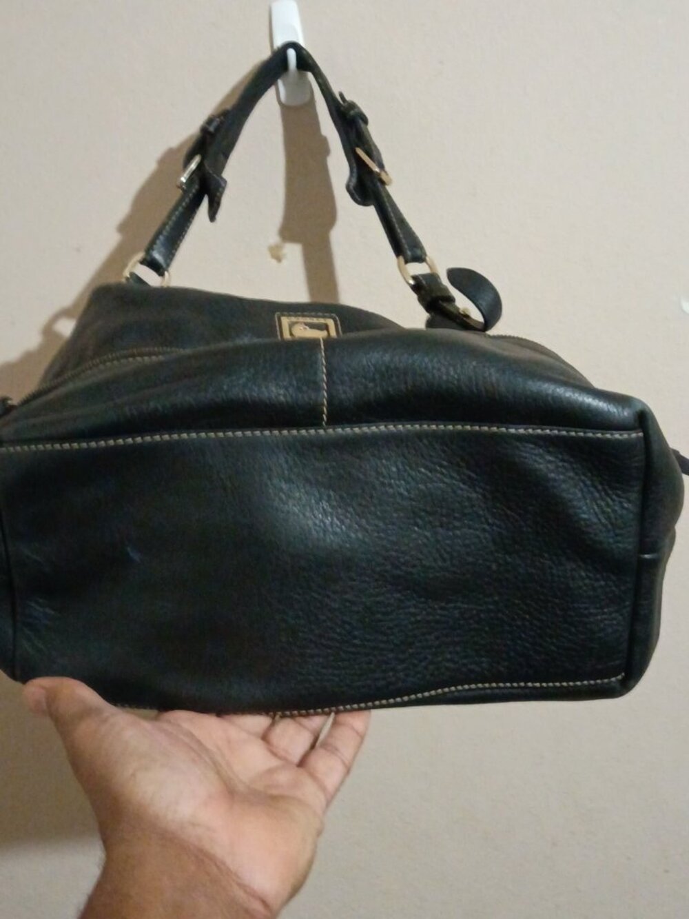 Dooney & Bourke Black Pebble Grain Dillon Hobo Shoulder Sac Large Handbag - Picture 6 of 16